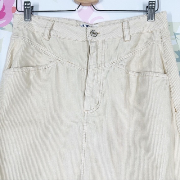 NEW Free People We The Free Come As You Are Cord Cream Beechwood Maxi Skirt 6 - Picture 7 of 13